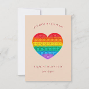 Carte De Correspondance Tu Fais Mon Coeur Pop Pop Fidget Valentine