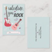 Carte De Correspondance Tu Rock classe Saint Valentin (Devant / Derrière)