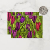 Carte De Correspondance Tulipes (Devant/Arrière en situation)