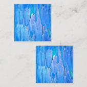 Carte De Correspondance Tulipes bleues Abstraites motifs floraux (Devant / Derrière)