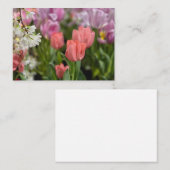 Carte De Correspondance Tulipes roses (Devant / Derrière)