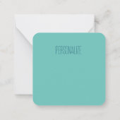 Carte De Correspondance Turquoise bleu dentelle diamant brillant look élég (Dos)