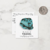 Carte De Correspondance *~* TURQUOISE Gem Intention AP64 Flat Note Card (Devant/Arrière en situation)