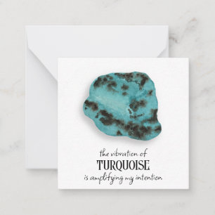 Carte De Correspondance *~* TURQUOISE Gem Intention AP64 Flat Note Card