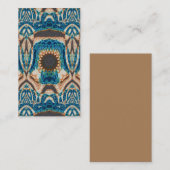 Carte De Correspondance Turquoise Gold Sun Southwestern Art (Devant / Derrière)