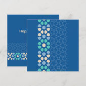 Carte De Correspondance Turquoise Tranquility Rhythm (customizable) (Devant / Derrière)