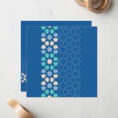 Carte De Correspondance Turquoise Tranquility Rhythm (customizable) (Devant/Arrière en situation)