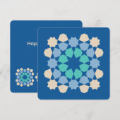 Carte De Correspondance Turquoise Tranquility Tile (customizable) (Devant / Derrière)