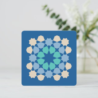 Carte De Correspondance Turquoise Tranquility Tile (customizable)