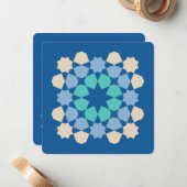 Carte De Correspondance Turquoise Tranquility Tile (customizable) (Devant/Arrière en situation)