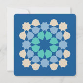 Carte De Correspondance Turquoise Tranquility Tile (customizable) (Devant)