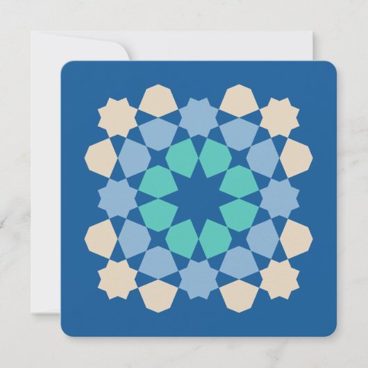Carte De Correspondance Turquoise Tranquility Tile (customizable) (Devant)
