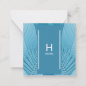 Carte De Correspondance Turquoise tropical personnalisé (Devant)