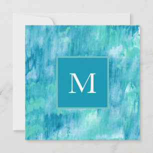 Carte De Correspondance Turquoise Turquoise Abstrait
