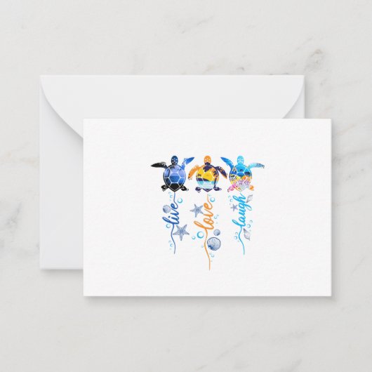 Carte De Correspondance Turtle Live Love Lauder (Devant)