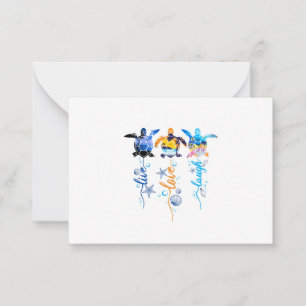 Carte De Correspondance Turtle Live Love Lauder