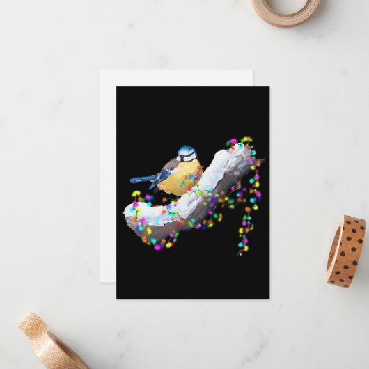 Carte De Correspondance Twinkle Twinkle Little Tit (Devant/Arrière en situation)