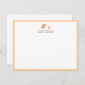 Carte De Correspondance Two Dinosaurs Nursery Note Card (Devant / Derrière)