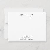 Carte De Correspondance Two Initial Elegant Couple Monogram Stationery  (Devant)