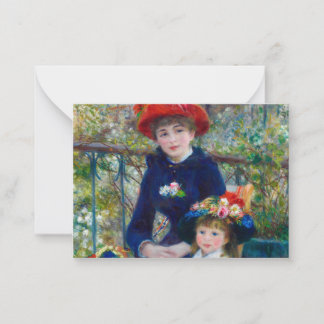 Carte De Correspondance Two Sisters, On the Terrace by Renoir