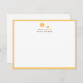 Carte De Correspondance Two Suns Nursery Note Card (Devant / Derrière)