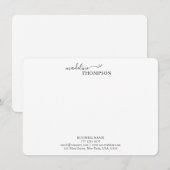 Carte De Correspondance Typographie de script professionnelle et élégante (Devant / Derrière)