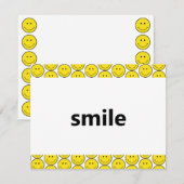 Carte De Correspondance typographie du sourire jaune (Devant / Derrière)