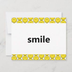Carte De Correspondance typographie du sourire jaune