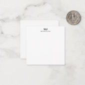 Carte De Correspondance Typographie élégante de monogramme (Devant/Arrière en situation)
