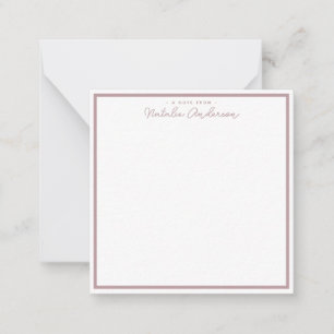 Carte De Correspondance Typographie minimale Décontracté Script Pastel Ros