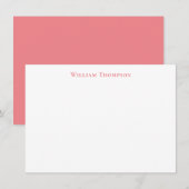 Carte De Correspondance Typographie moderne professionnelle Rose rose (Devant / Derrière)