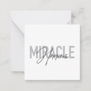 Carte De Correspondance Typographie moderne, simple et cool Miracle Happen