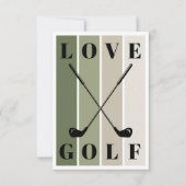 Carte De Correspondance Typographie moderne simple Golf Blond (Devant)