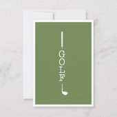 Carte De Correspondance Typographie moderne simple Golf Blond (Devant)