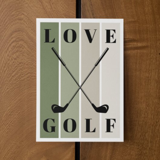 Carte De Correspondance Typographie moderne simple Golf Blond