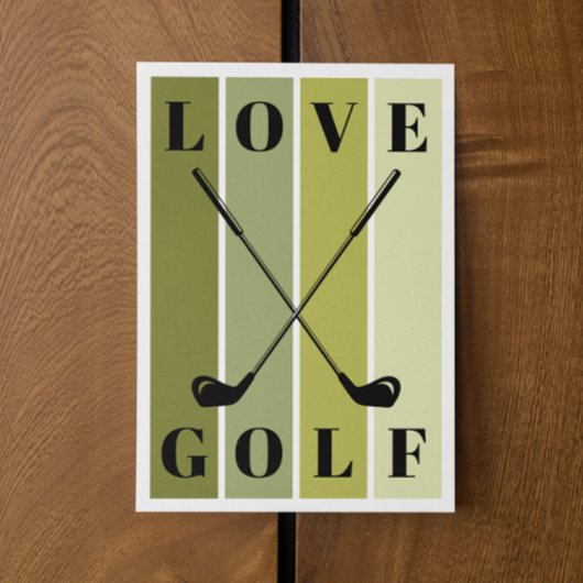Carte De Correspondance Typographie moderne simple Golf Blond