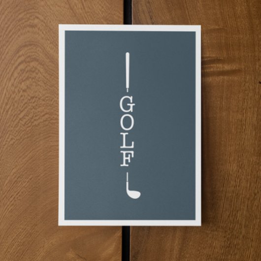 Carte De Correspondance Typographie moderne simple Golf Blond