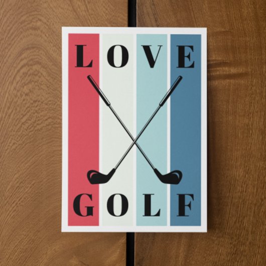 Carte De Correspondance Typographie moderne simple Golf Blond