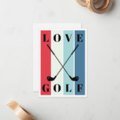 Carte De Correspondance Typographie moderne simple Golf Blond (Devant/Arrière en situation)