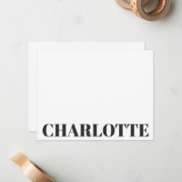 Typographie noire gras Nom personnalisé Chic