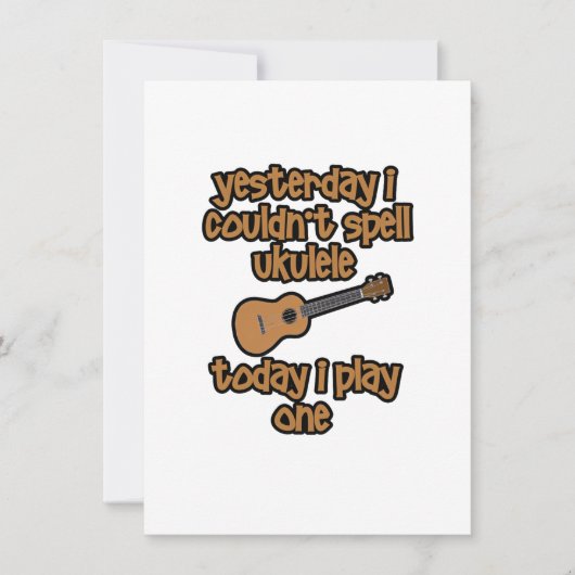 Carte De Correspondance Ukulele Original Drôle (Devant)