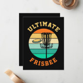 Carte De Correspondance Ultimate Frisbee de Golf (Devant/Arrière en situation)