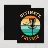 Carte De Correspondance Ultimate Frisbee de Golf (Devant / Derrière)