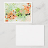 Carte De Correspondance Un cadeau pour vous (Devant / Derrière)