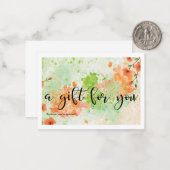 Carte De Correspondance Un cadeau pour vous (Devant/Arrière en situation)