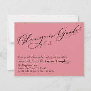 Carte De Correspondance Un changement élégant est une bonne évolution Fair