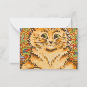 Carte De Correspondance Un chat joue au piano par Louis Wai