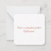Carte De Correspondance Un Halloween Citrouille-parfait ! | Citrouille (Dos)