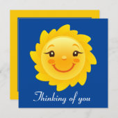 Carte De Correspondance Un joli soleil qui pense à vous (Devant / Derrière)