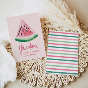 Carte De Correspondance Un jour dans un Melon Watermelon Enfants Valentine